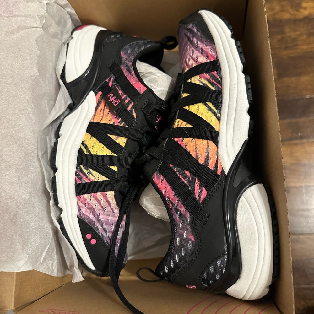 Ryka Black and Multicolor Athletic Shoes